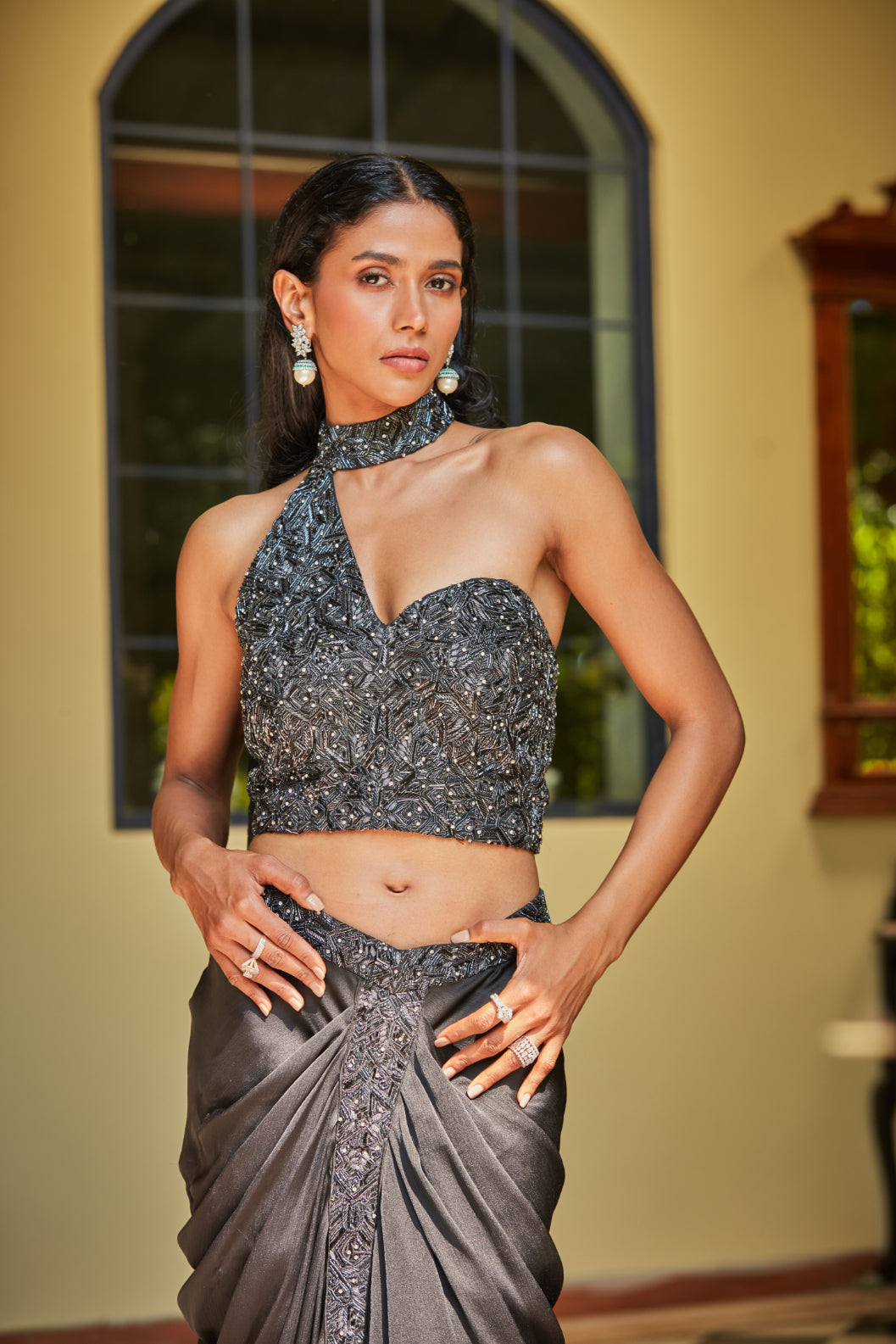 GiGi Black Concept Saree-1