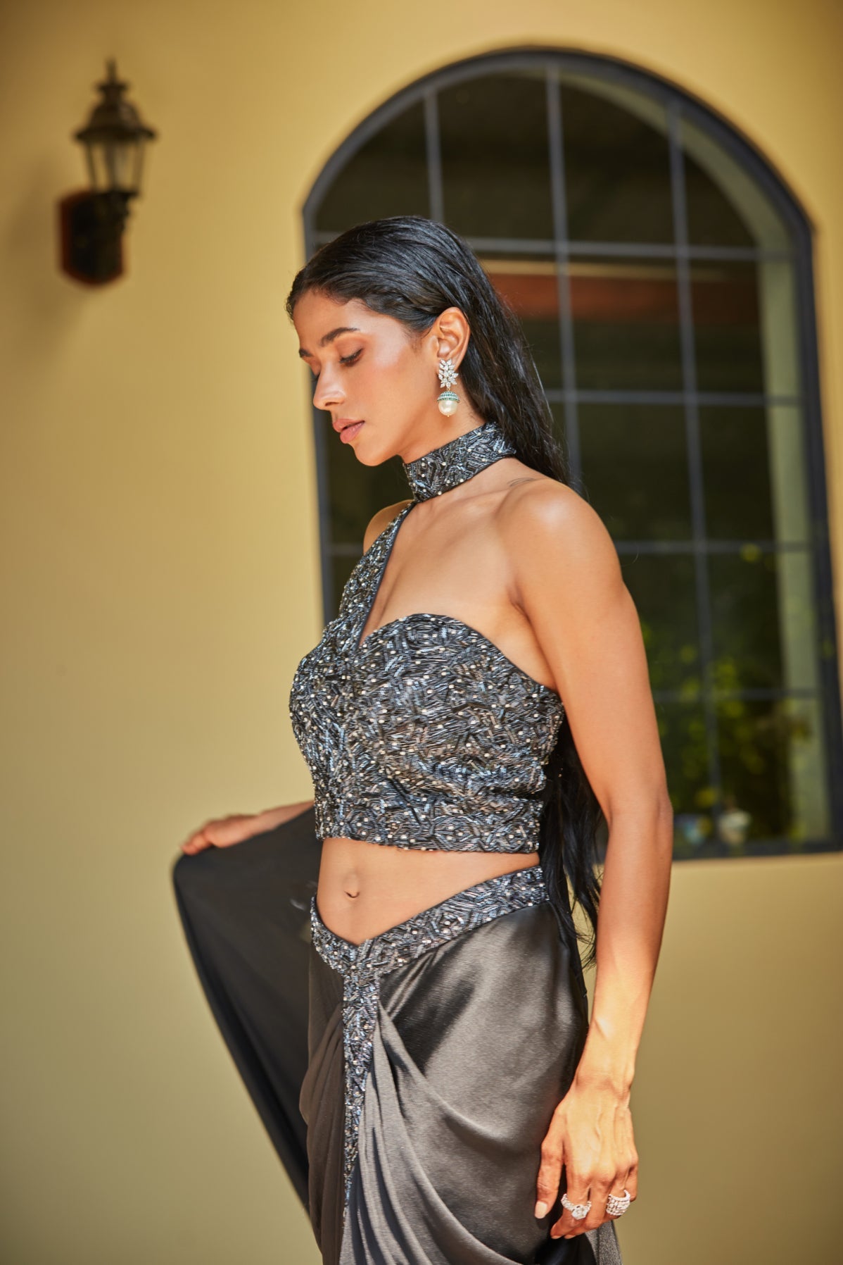 GiGi Black Concept Saree-3