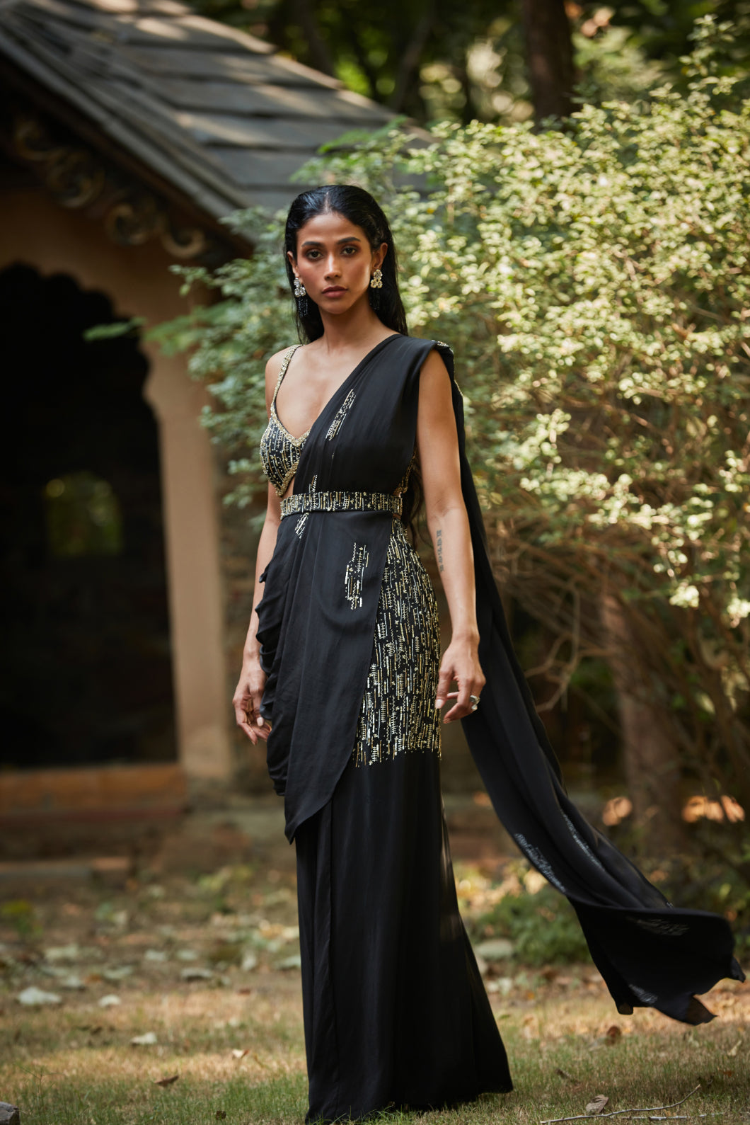 Kim Black Concept Saree-4