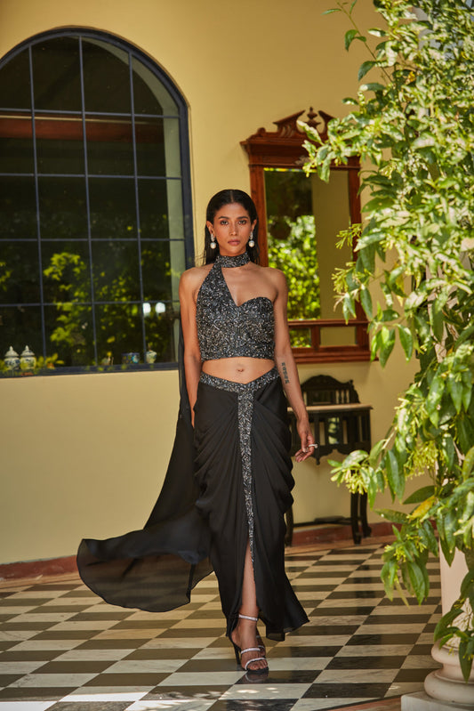 GiGi Black Concept Saree-0